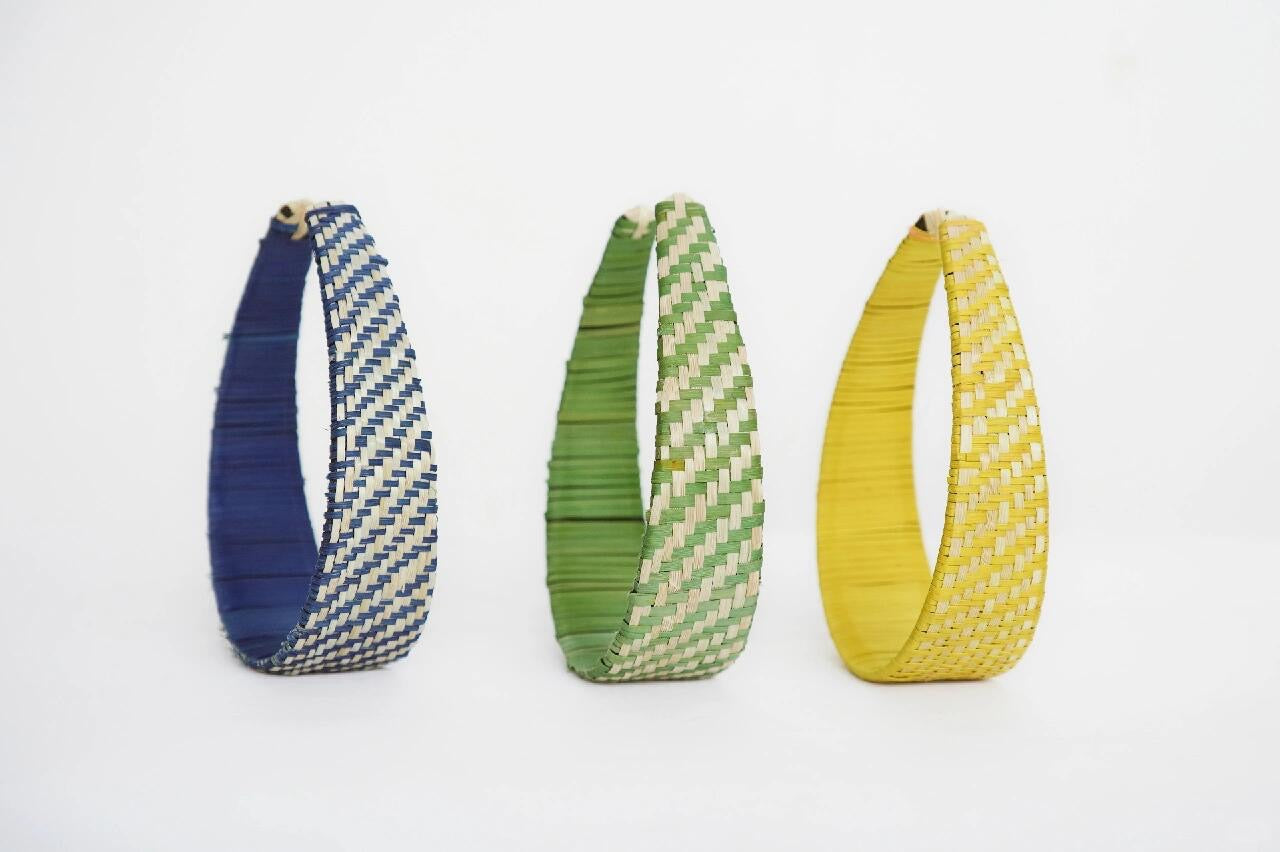 Handwoven Bamboo Hairband – Eco-Friendly Woven Headband in Colorful Styles