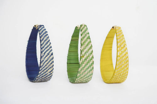Handwoven Bamboo Hairband – Eco-Friendly Woven Headband in Colorful Styles