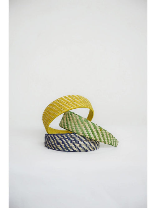 Handwoven Bamboo Hairband – Eco-Friendly Woven Headband in Colorful Styles