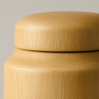 Round bamboo jar