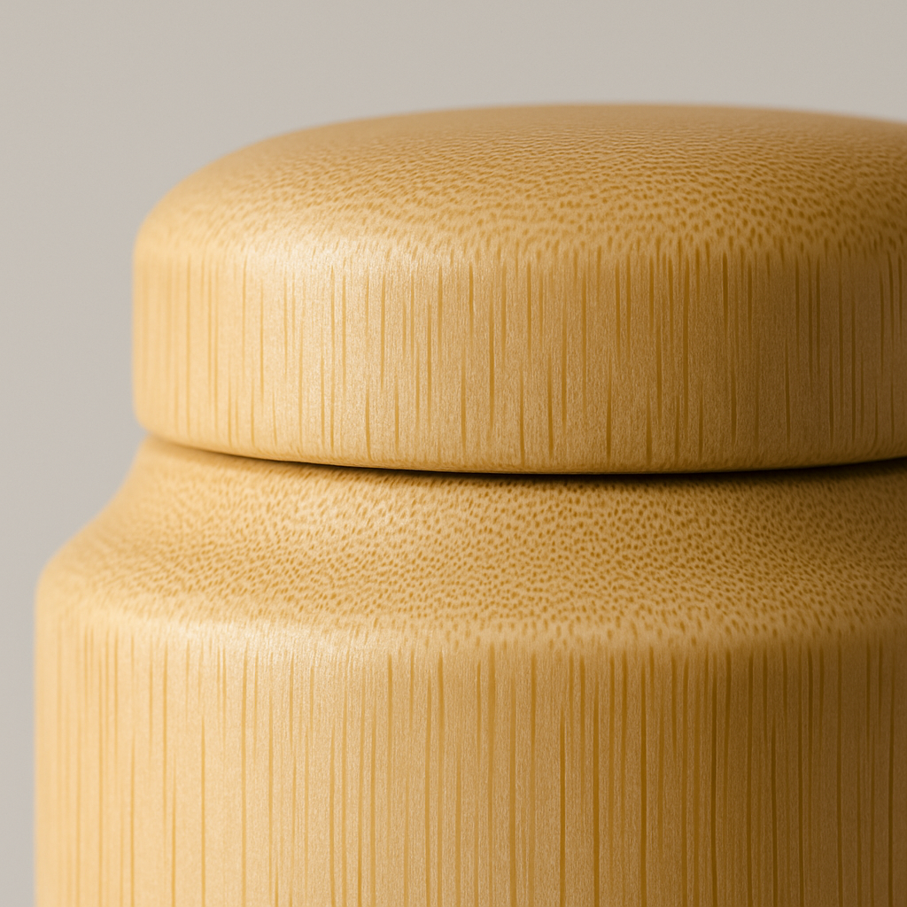 Round bamboo jar