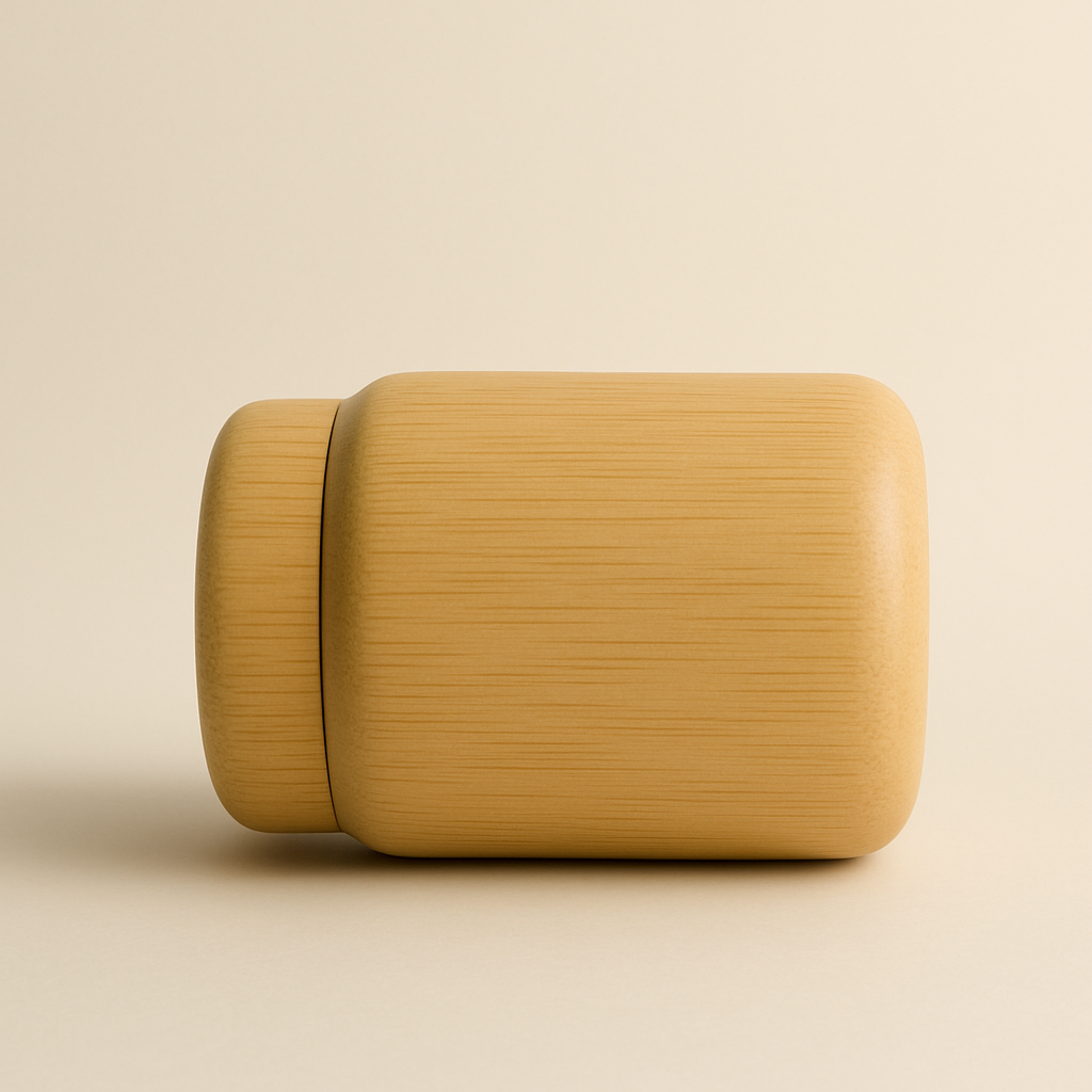 Round bamboo jar